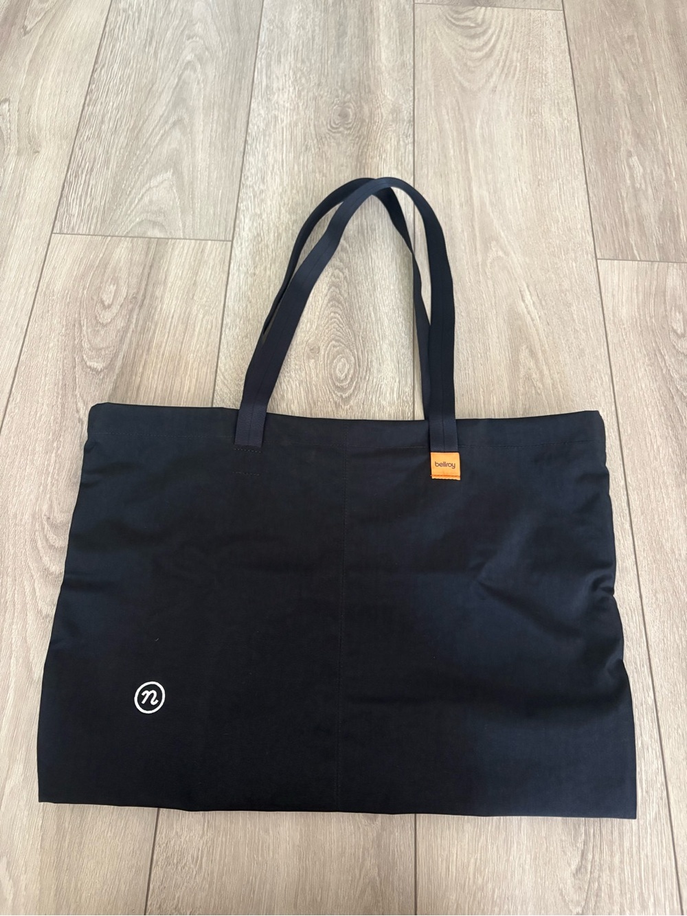 Bellroy Bag Market Black Nylon Inner Pockets Double Handle Strap Travel Tote